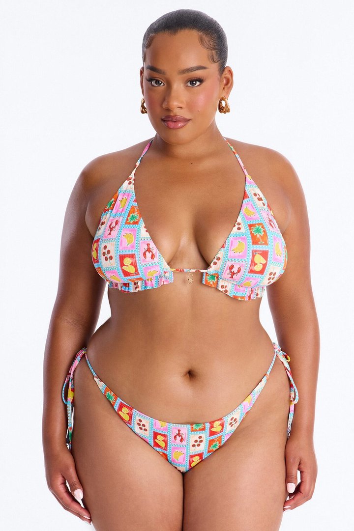 Peachy Keen 3 Piece Bikini & Mini Skirt Set - Pink/combo