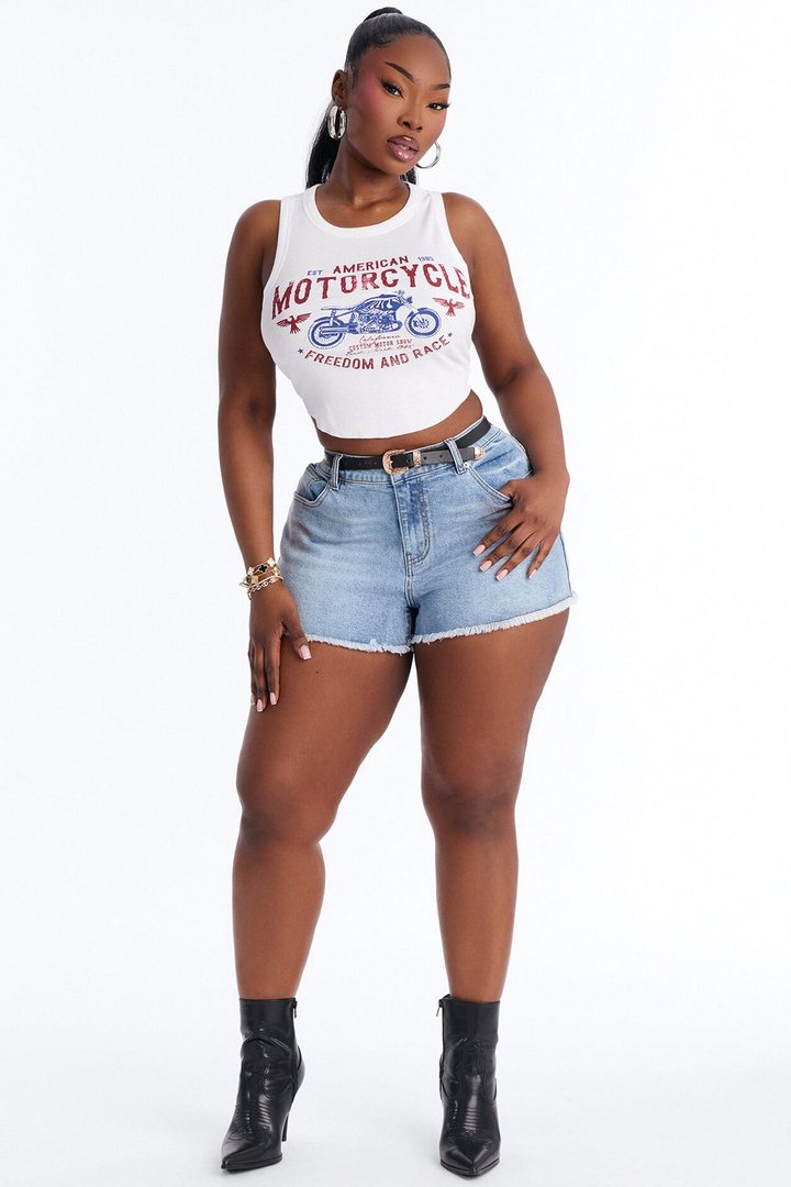 Locals Only Stretch Cut Off Denim Shorts - Light Wash