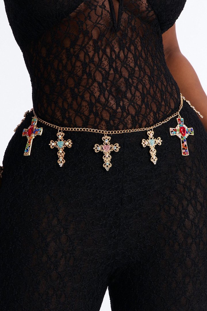 Faithfully Hot Chain Belt - Gold