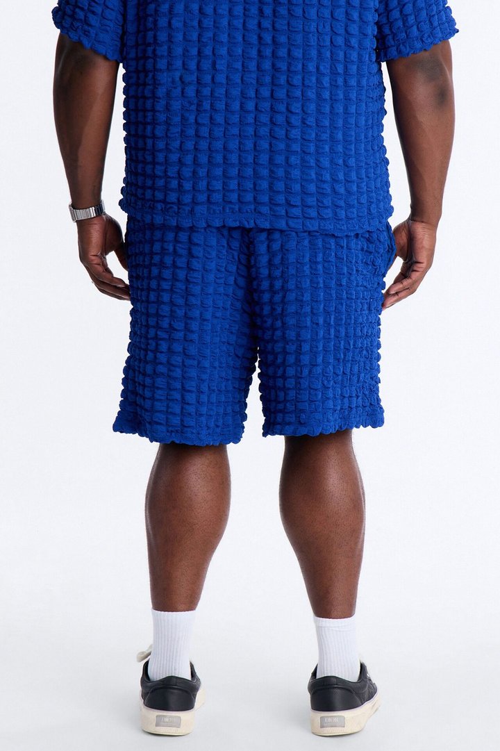 Relaxed Effervesce Textured Short - Blue