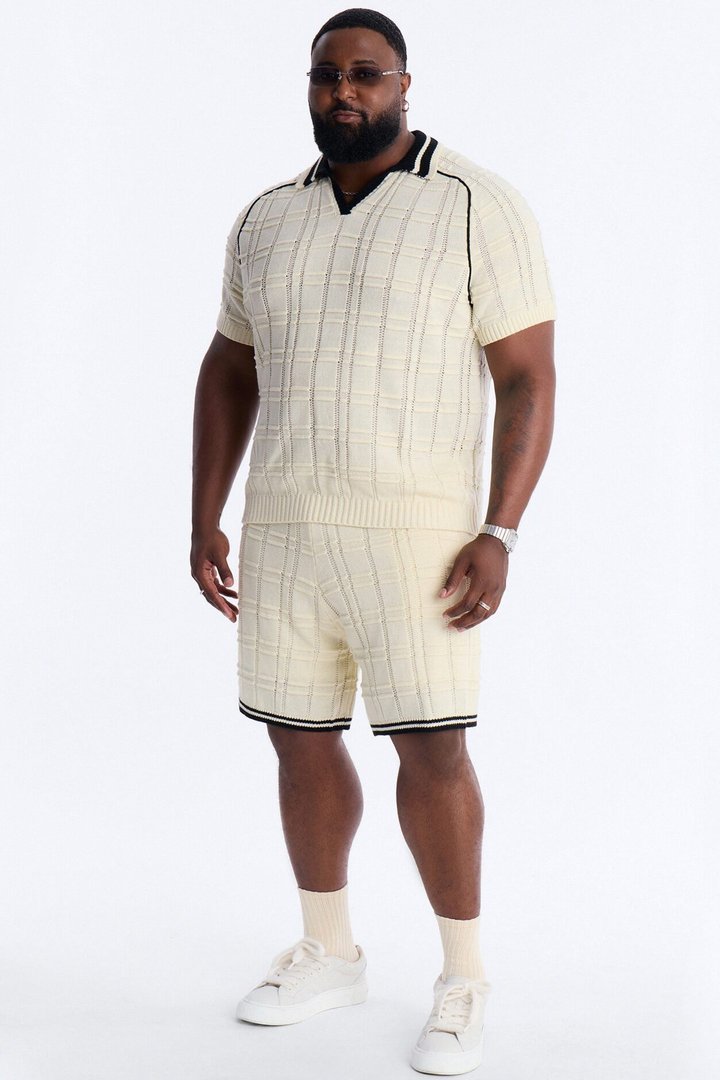Relaxed Riviera Knit Short - Cream