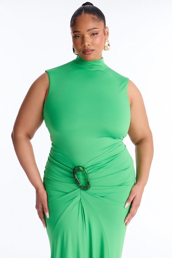 Heat Chic Hardware Maxi Dress - Kelly Green