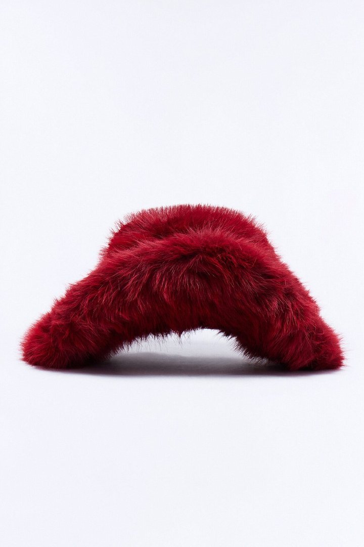 Fur And Dust Faux Fur Cowboy Hat - Burgundy