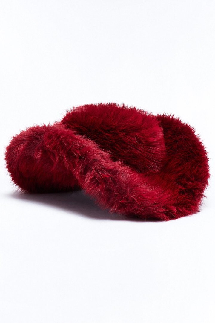 Fur And Dust Faux Fur Cowboy Hat - Burgundy