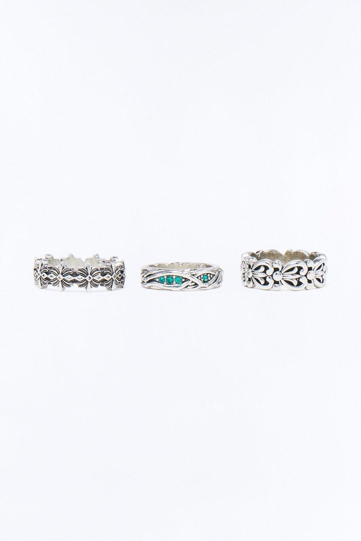 Wrapped In Envy Multi Size Ring Set - Silver