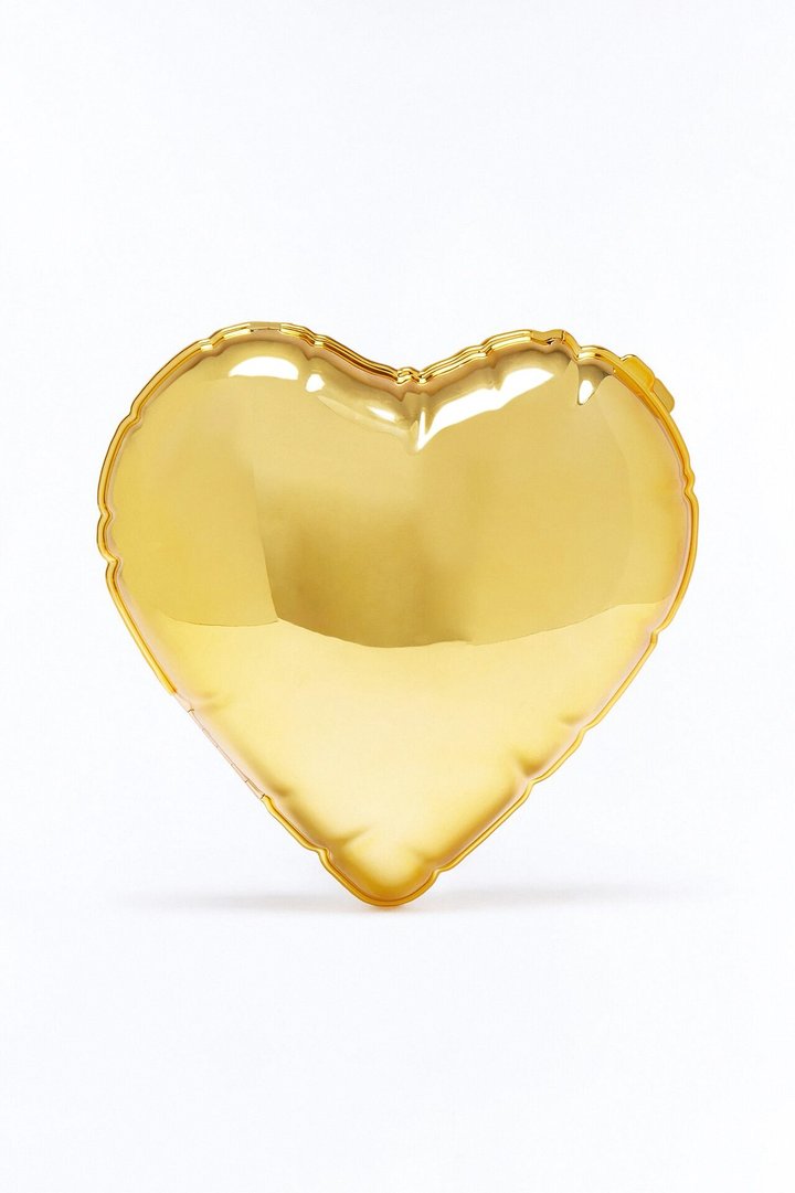 Hot Air Heart Clutch - Gold