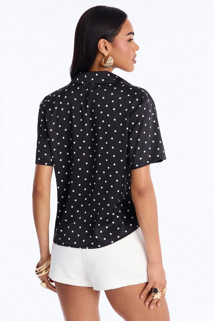 Whimsy Polka Dot Shirt - Black/combo