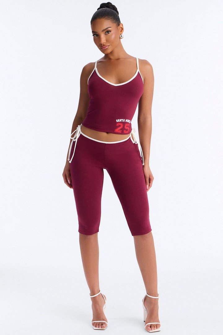 Lexi Capri Legging Set - Burgundy