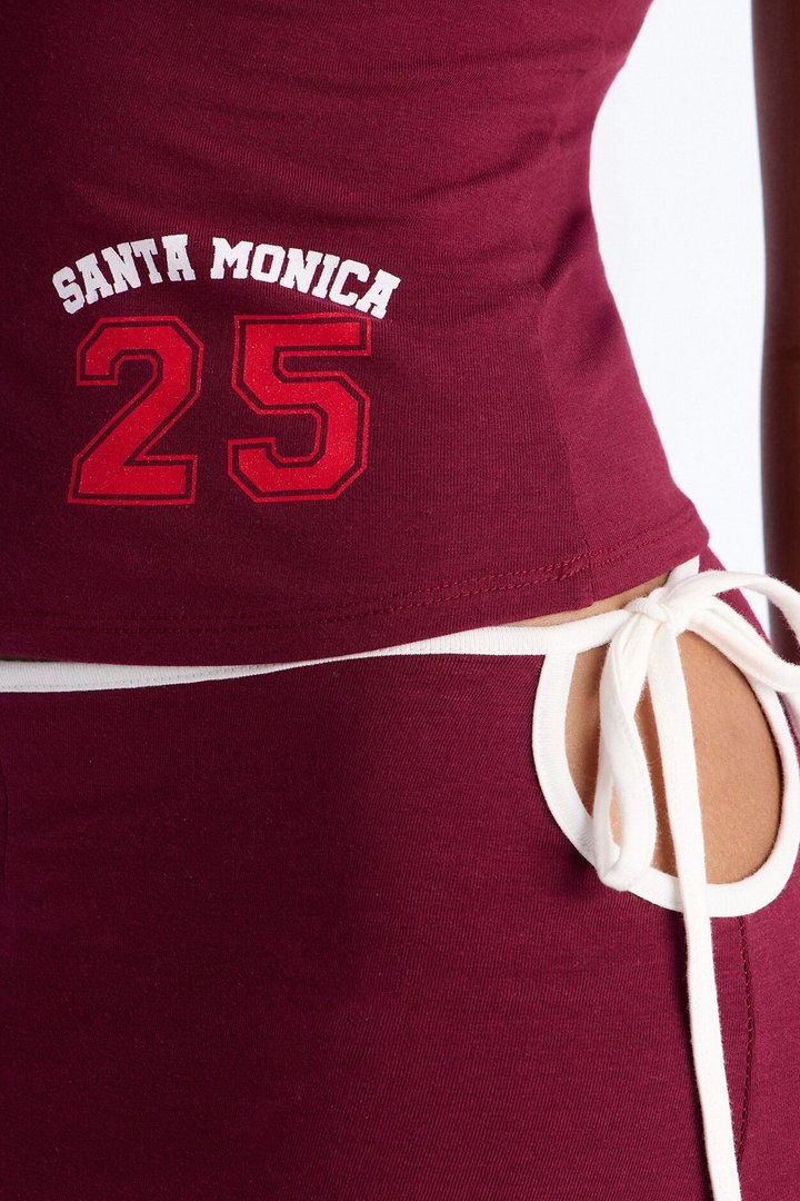 Lexi Capri Legging Set - Burgundy