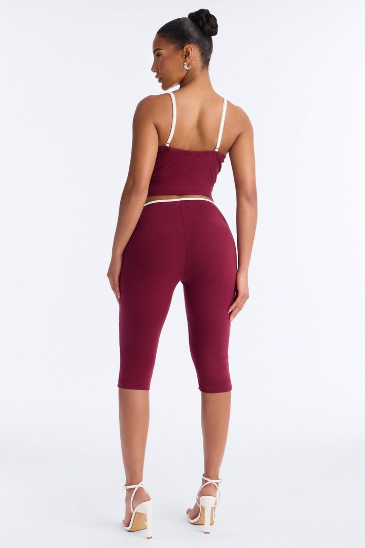 Lexi Capri Legging Set - Burgundy