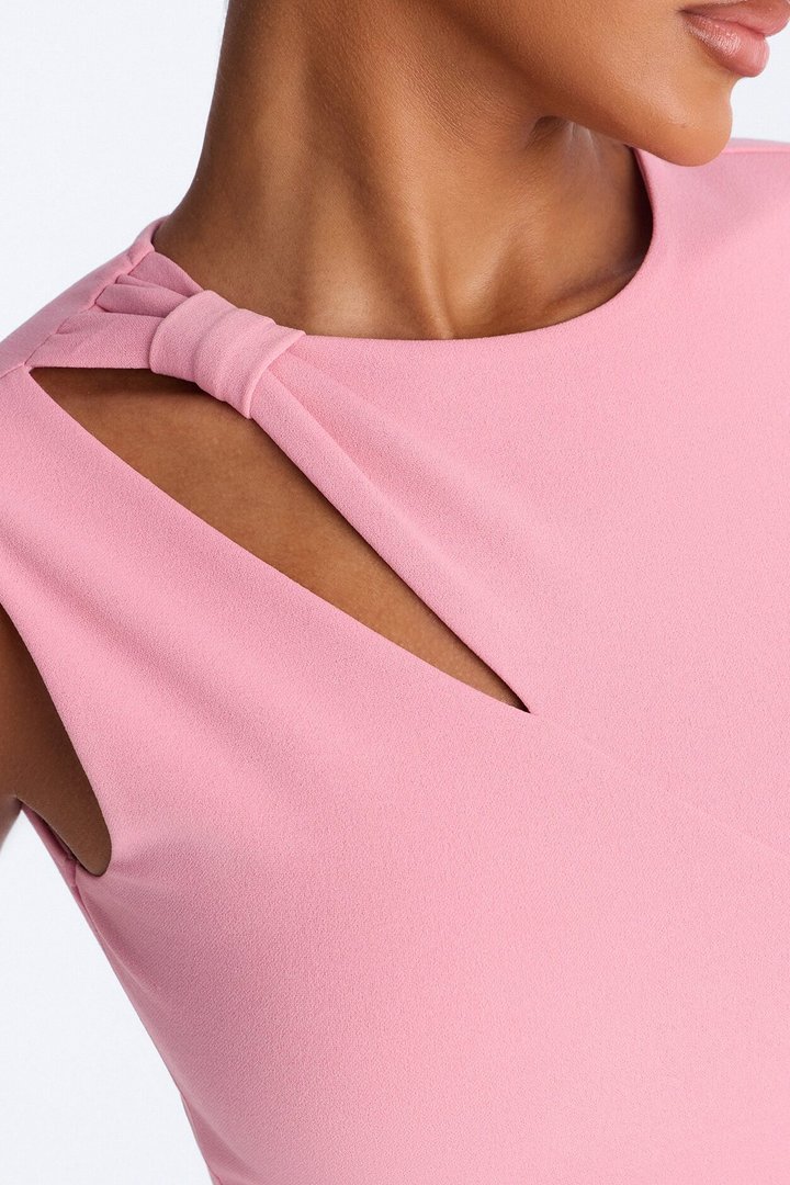 Ninna Asymmetrical Midi Dress - Blush