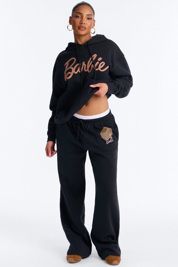 Barbie BHM Fleece Logo Waist Pant - Black