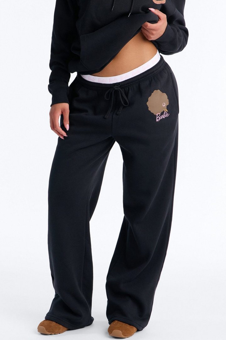 Barbie BHM Fleece Logo Waist Pant - Black