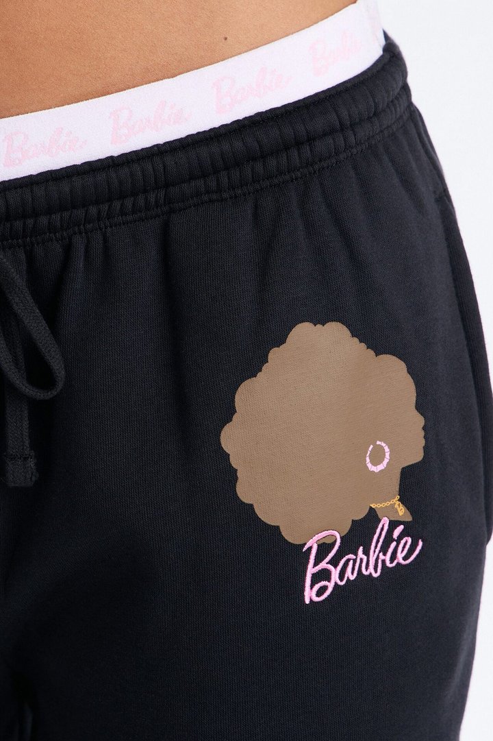 Barbie BHM Fleece Logo Waist Pant - Black