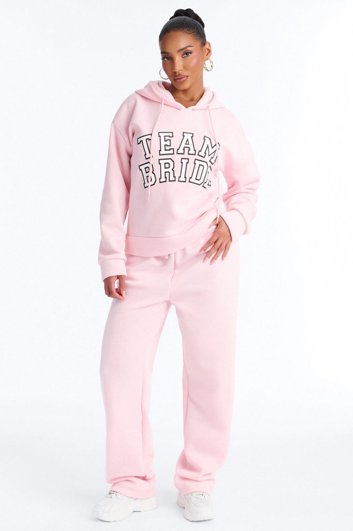 Team Bride PJ Hoodie & Sweatpant Set - Pink