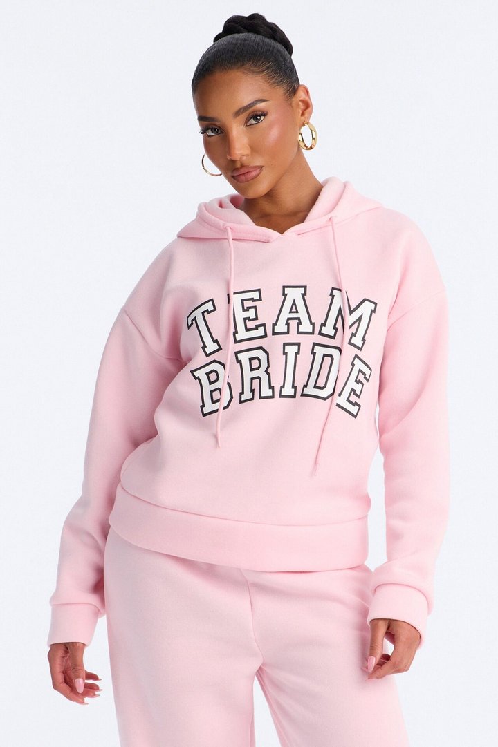 Team Bride PJ Hoodie & Sweatpant Set - Pink