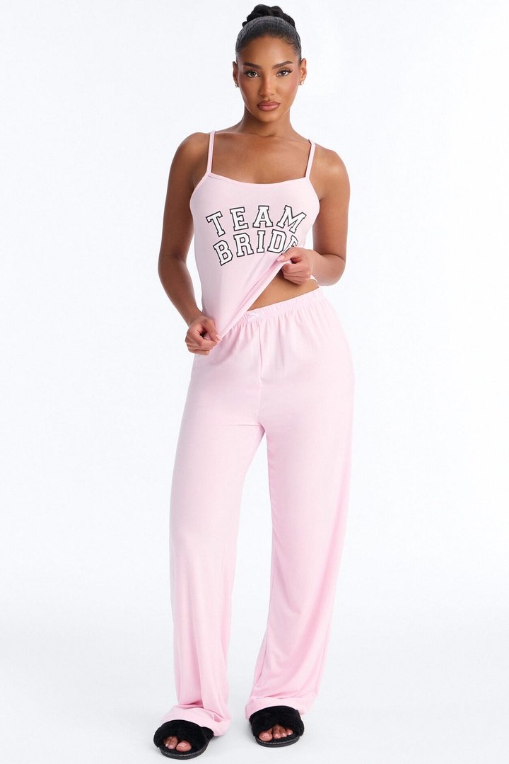 Team Bride Boarding PJ Set - Pink