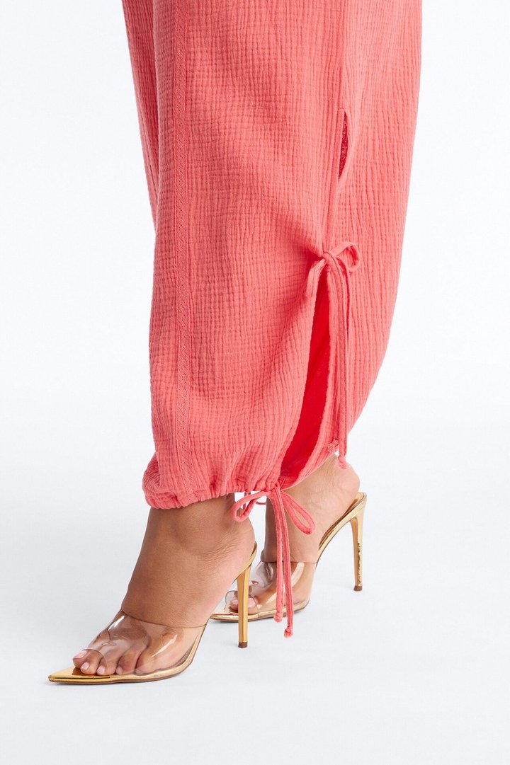 Azuki Balloon Pant Set - Coral