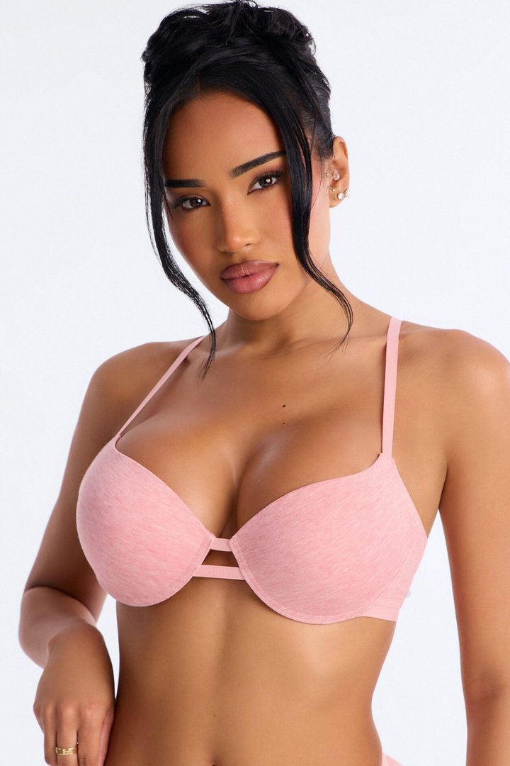 Nova Cotton TShirt Bra - Heather Pink