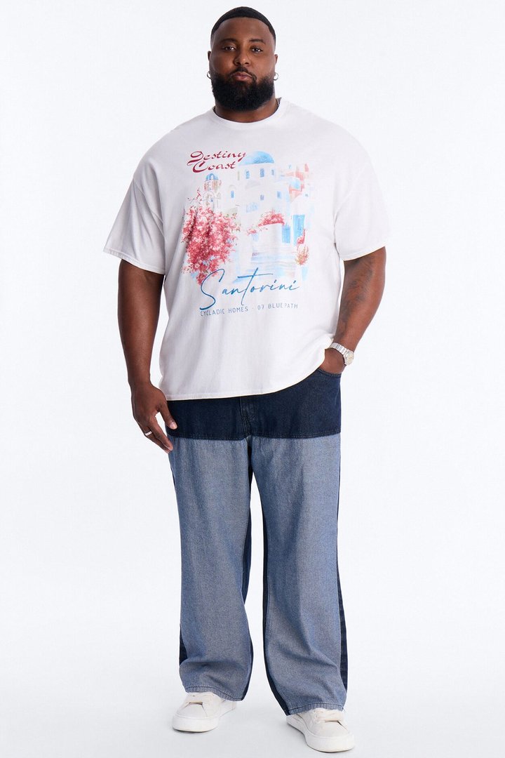 Destiny Coast Oversized Short Sleeve Tee - White