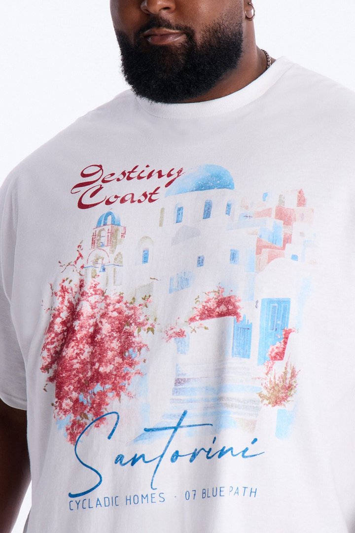 Destiny Coast Oversized Short Sleeve Tee - White