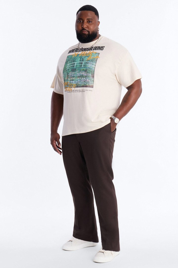 Monet Where Chaos Blooms Short Sleeve Tee - Natural
