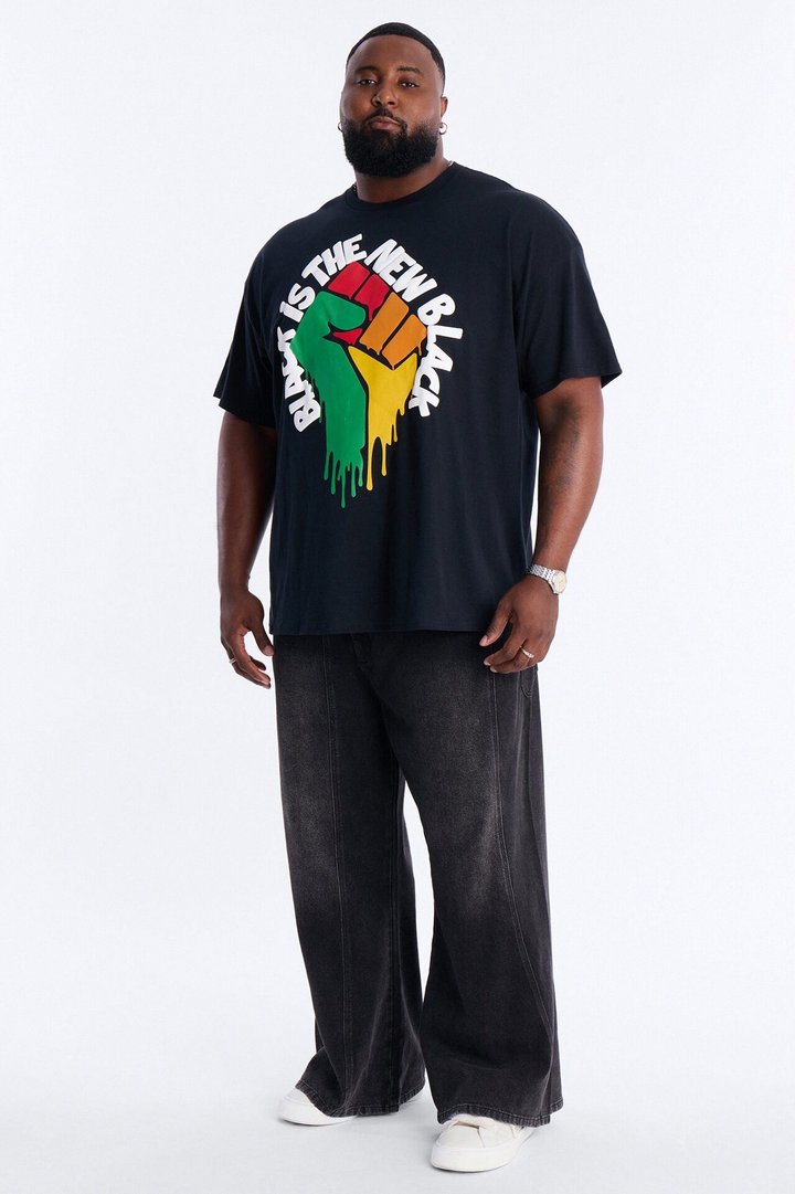 Black Is The New Black Oversized Short Sleeve Tee - Black