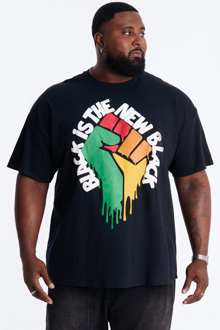 Black Is The New Black Oversized Short Sleeve Tee - Black