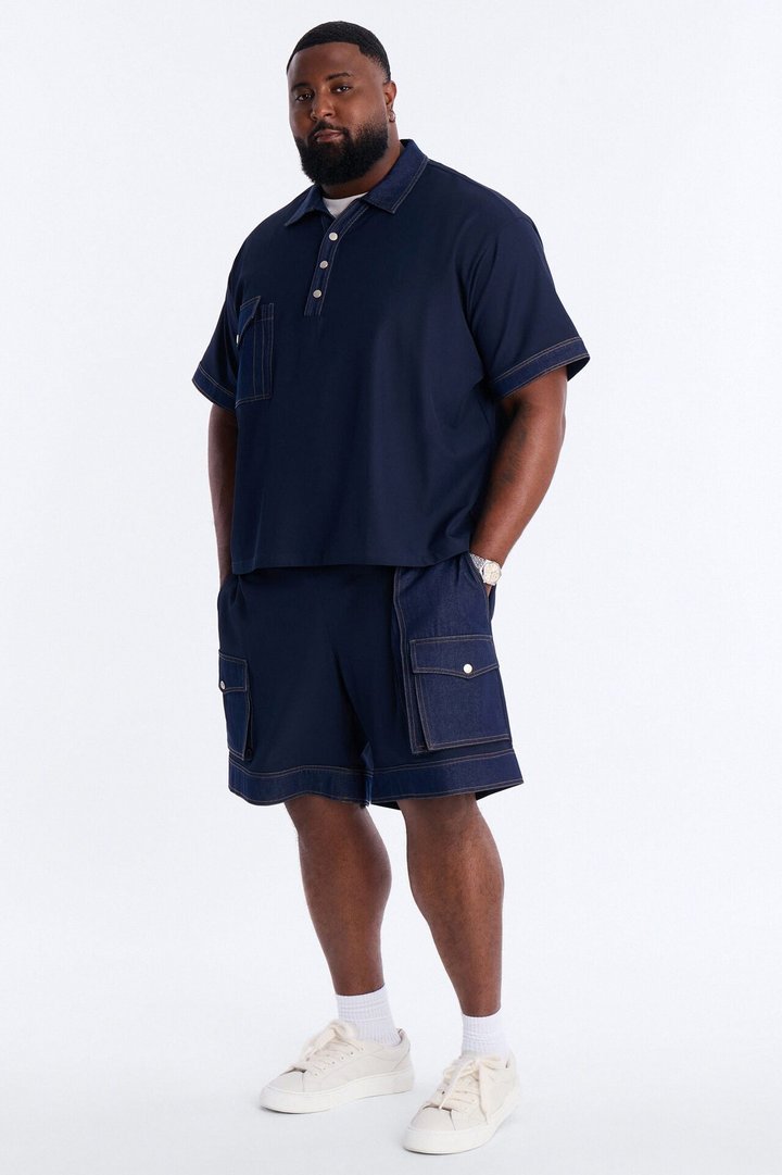 Relaxed Blueprint Cargo Short - Indigo
