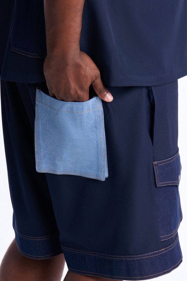 Relaxed Blueprint Cargo Short - Indigo
