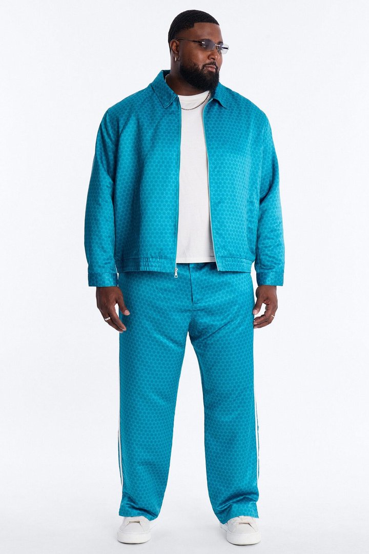 St. Tropez Motif Rope Applique Bomber Jacket - Blue