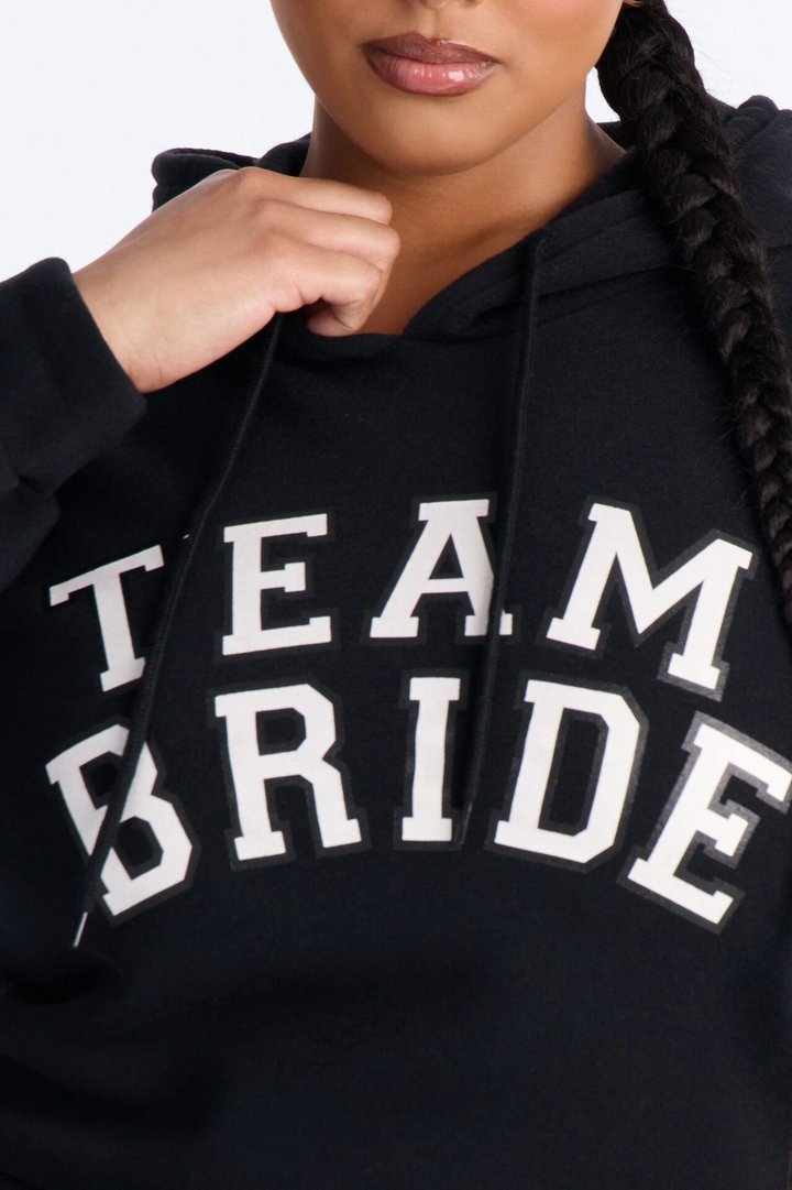 Team Bride PJ Hoodie & Sweatpant Set - Black