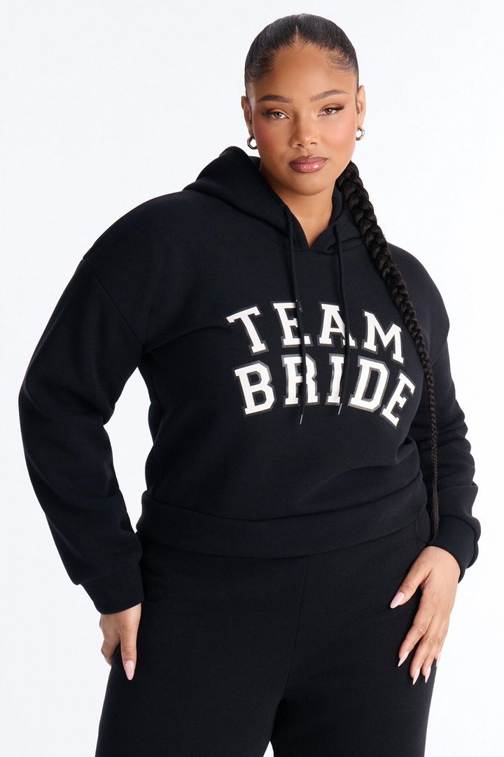 Team Bride PJ Hoodie & Sweatpant Set - Black