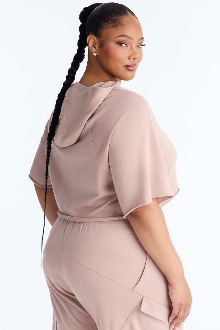 Easy Days French Terry Lounge Top - Taupe