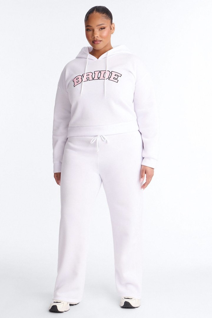 Bride Hoodie & Pant Set - White/Pink