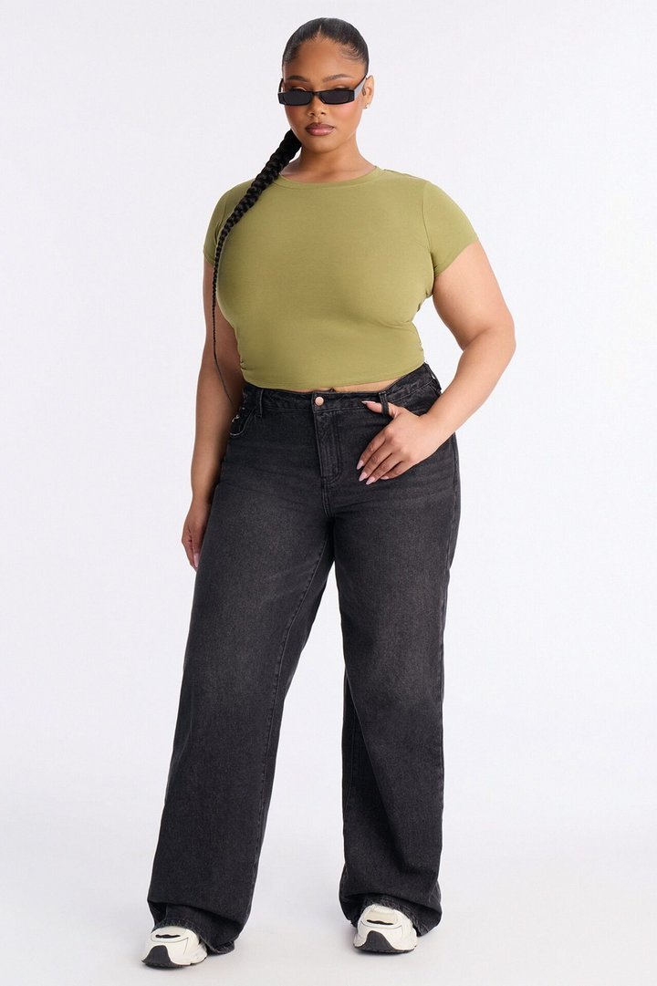 Alyssa Crew Neck Top - Olive
