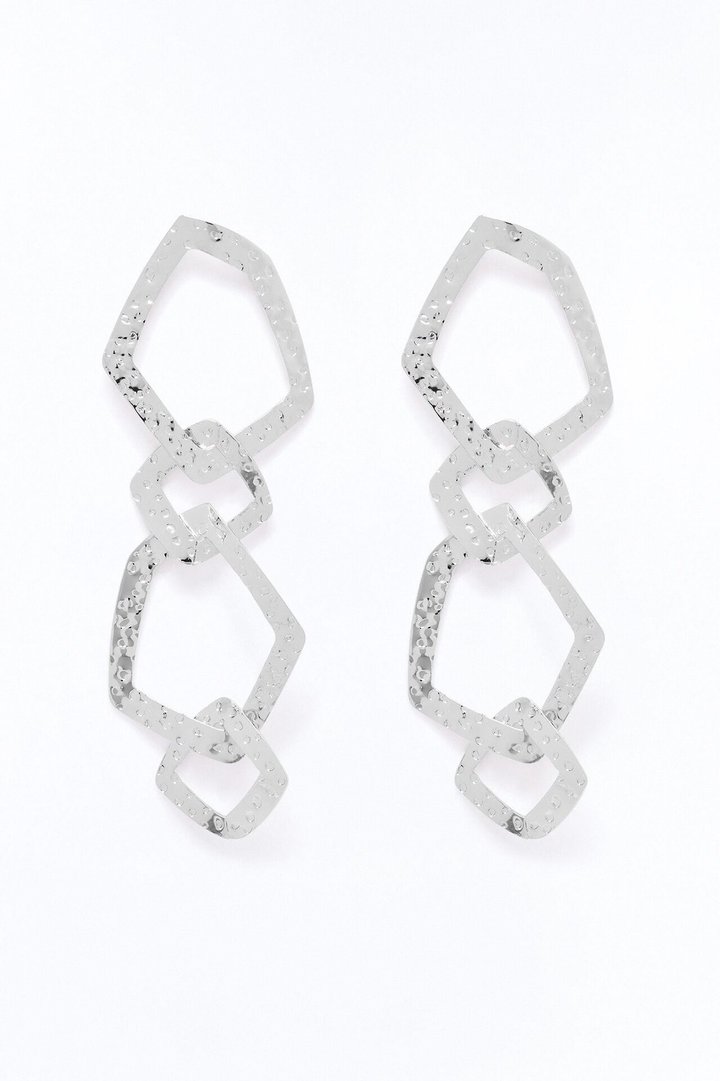 Zia Drop Earrings - Silver