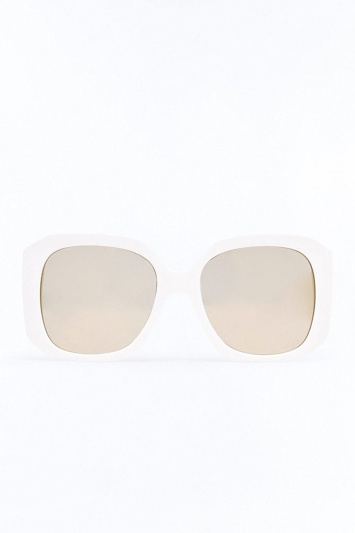 Don't Care Attitude Sunglasses - White