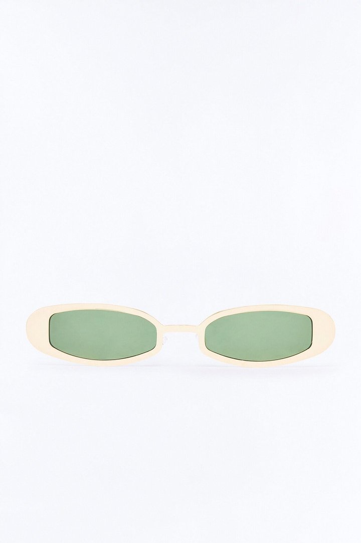 Laser Show Sunglasses - Gold/Green