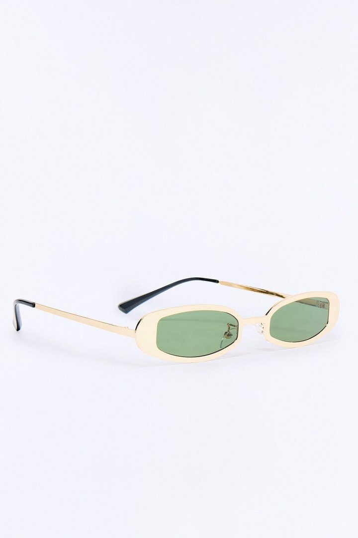 Laser Show Sunglasses - Gold/Green