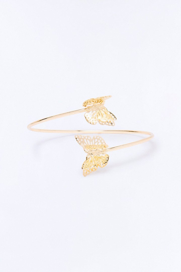 Free Spirit Butterfly Arm Cuff - Gold