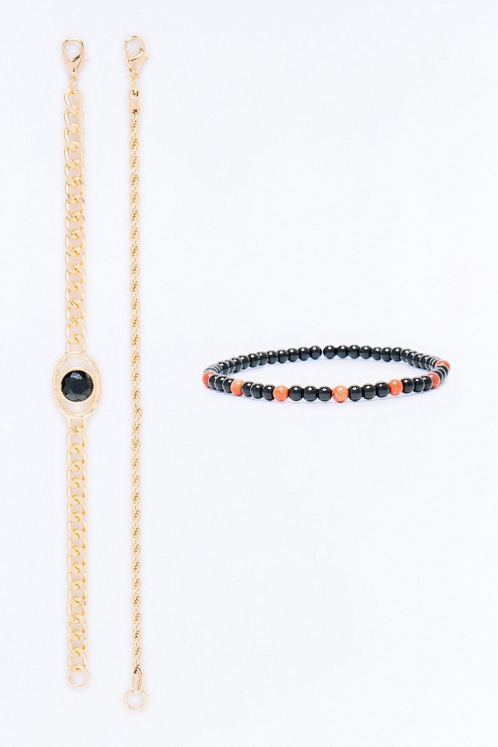 Midas Eclipse Bracelet Set - Gold/Black