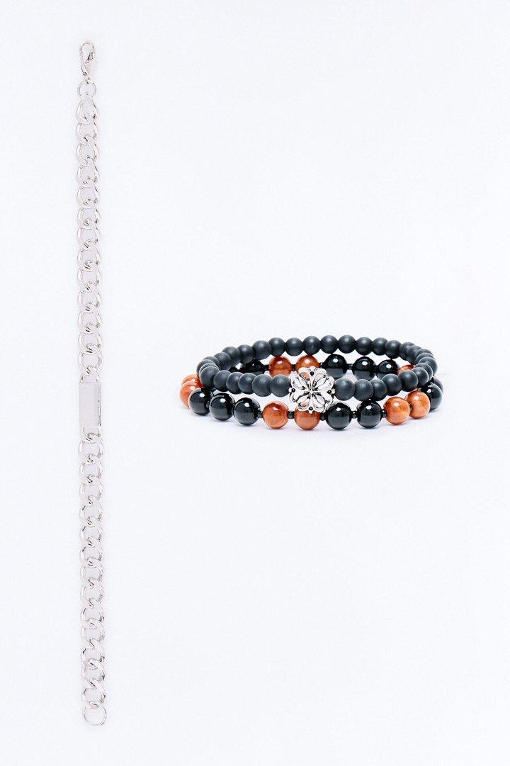 Faith In Beads Bracelet Set - Silver