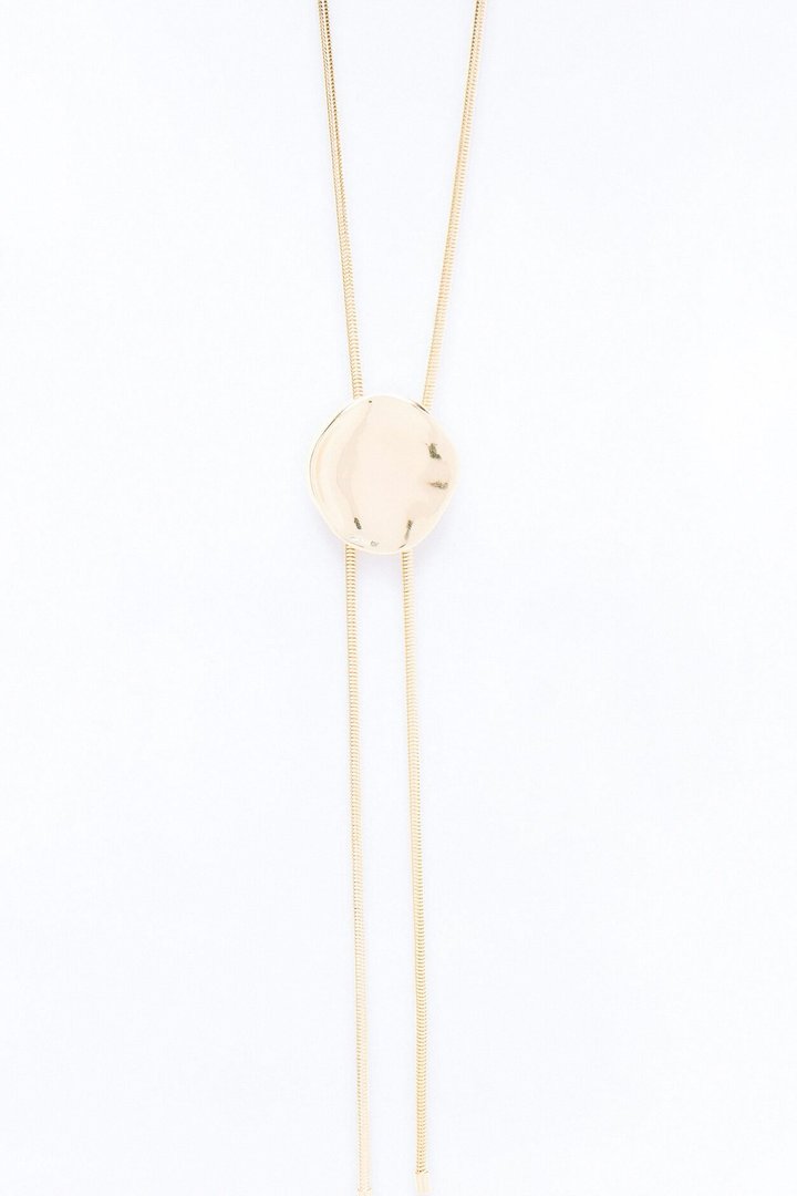 Glided Edge Bolero Necklace - Gold