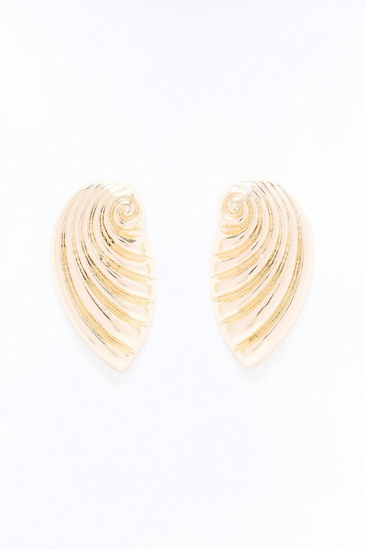 By The Shore Hardware Drop Earrings - Gold