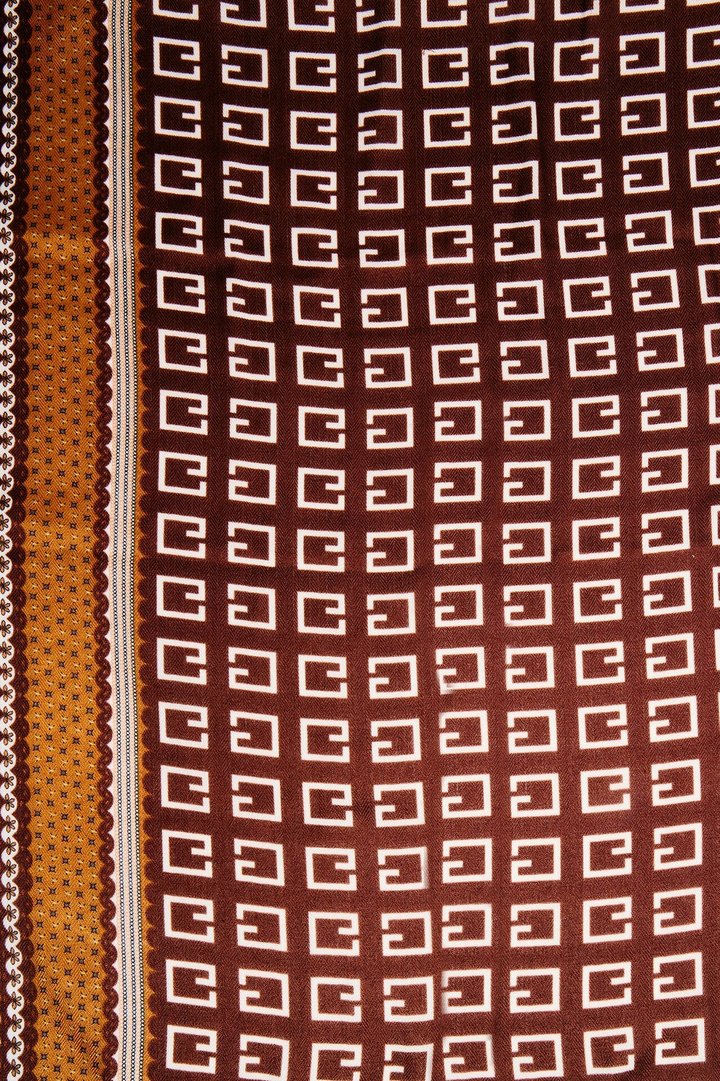 Gianna Geometric Head Wrap - Brown