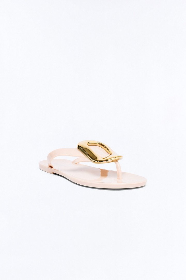 Kaneohe Hardware Flip Flops - Nude