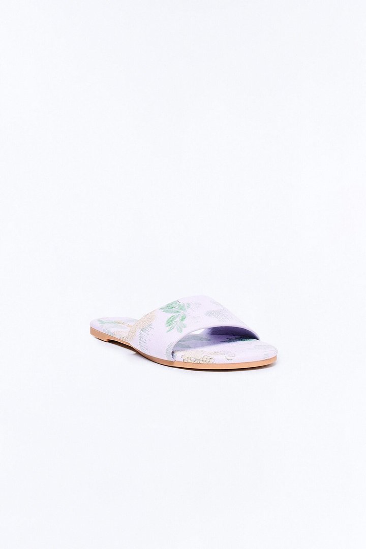 Nully Floral Slip On Sandals - Lilac