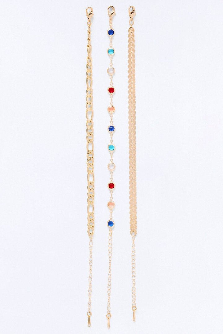 Sands Of Amalfi Anklet - Gold/Multi