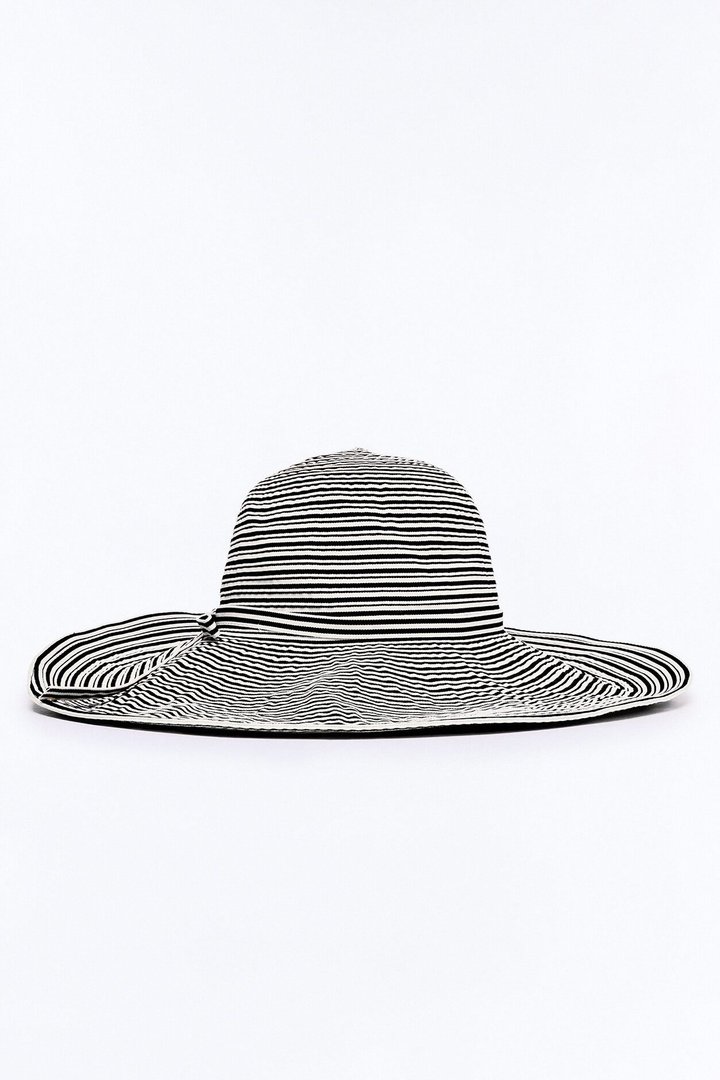Hot Days Packable Sun Hat - Black/White
